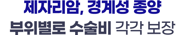 제자리암, 경계성 종양 부위별로 수술비 각각 보장