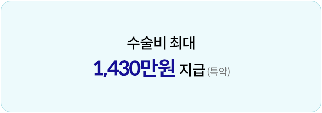 수술비 최대 1,430만원 지급(특약)