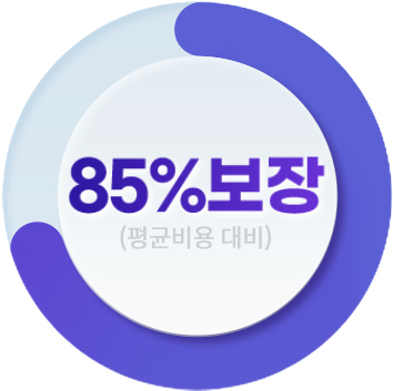 85%보장(평균비용 대비)