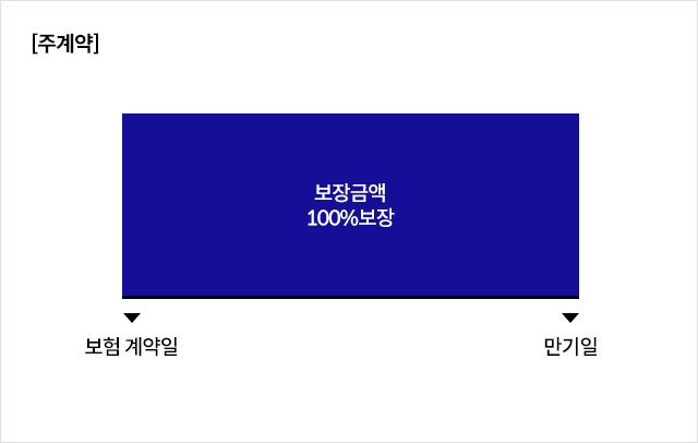 [주계약] 보험 계약일 - 만기일: 보장금액 100% 보장