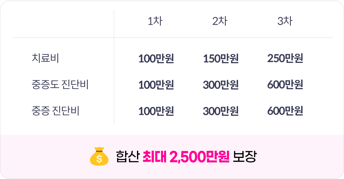 합산 최대 2,500만원 보장